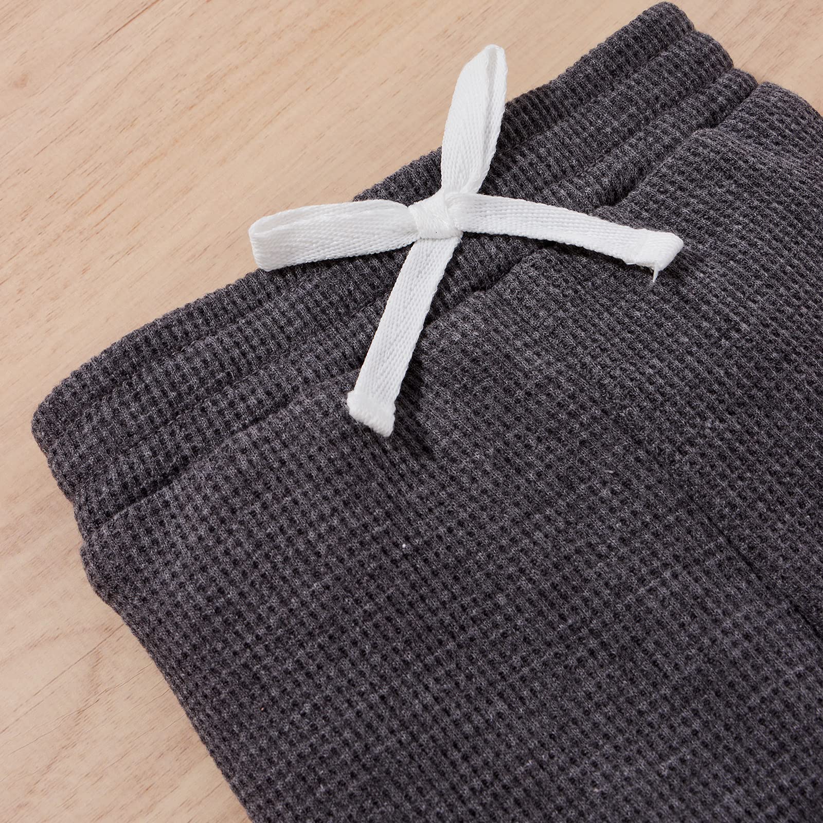 Fall Winter Newborn Baby Clothes Set - Unisex Infant Waffle Knit Outfit with Long Sleeve Top & Pants - Soft & Warm for Boys & Girls - Perfect for Family Outings & Photo Shoots
