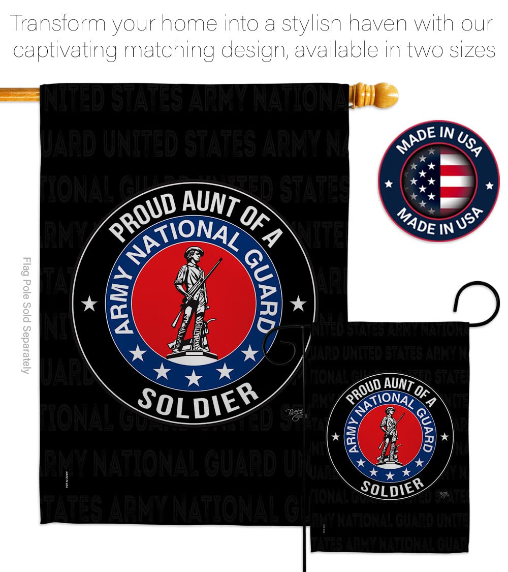 Army Soldier Garden Flag Set with Stand - Military Veteran Gift for Yard & Home Decor