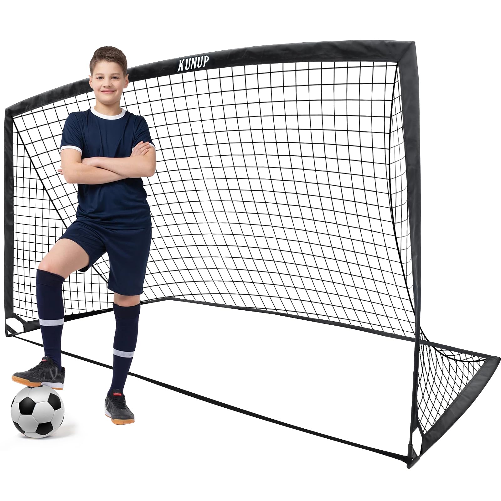 Best Foldable Soccer Goals for Kids & Adults - 5x3, 6x4, 9x5FT Portable Soccer Nets with Carry Bag - Perfect for Backyard Training, Youth Soccer Practice & Outdoor Sports Games