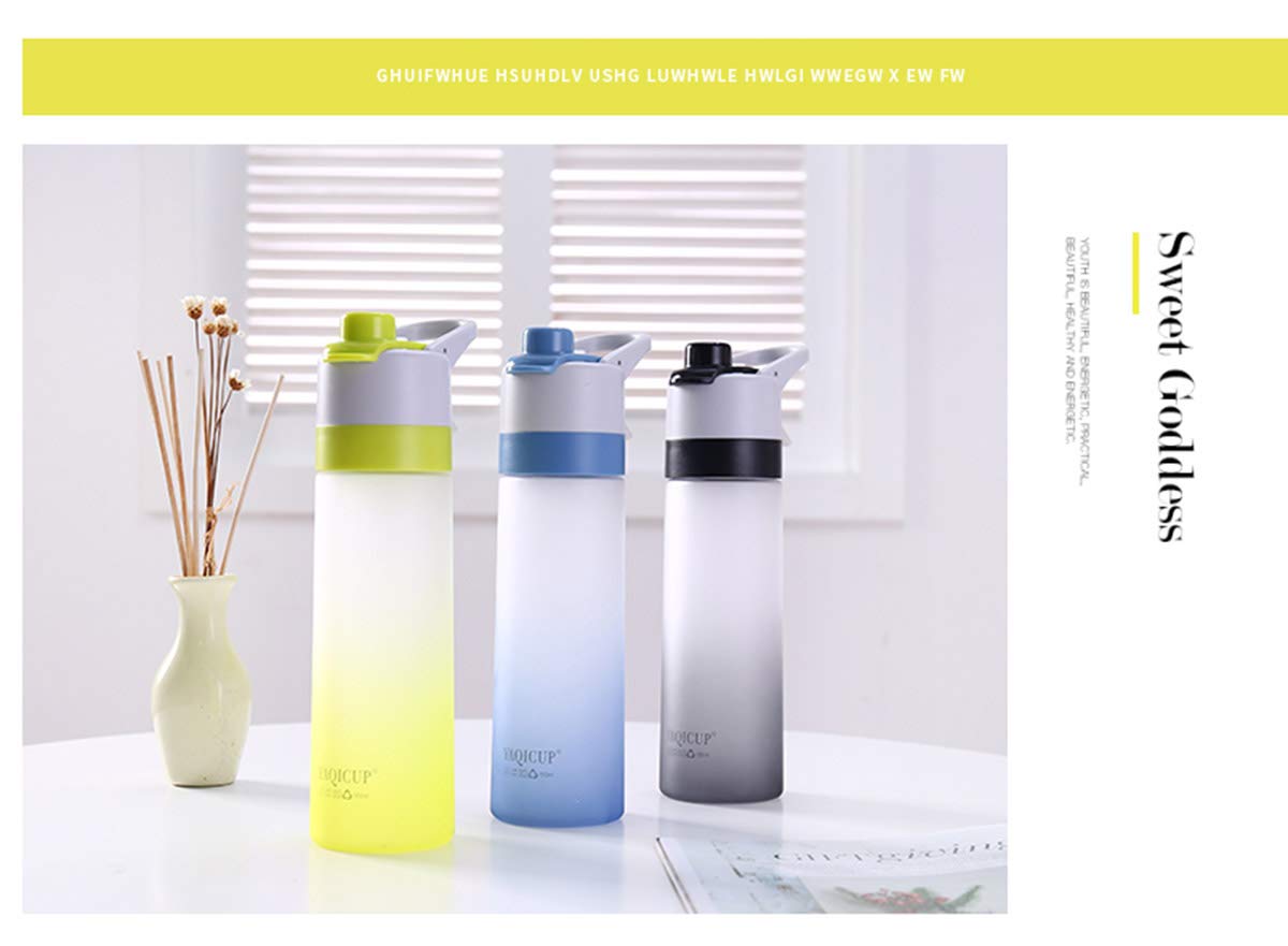 22 oz Mist Spray Water Bottle - Portable Sports Water Bottle with Anti-Leak Design for Hydration - Perfect for Gym, Running, Hiking & Outdoor Activities