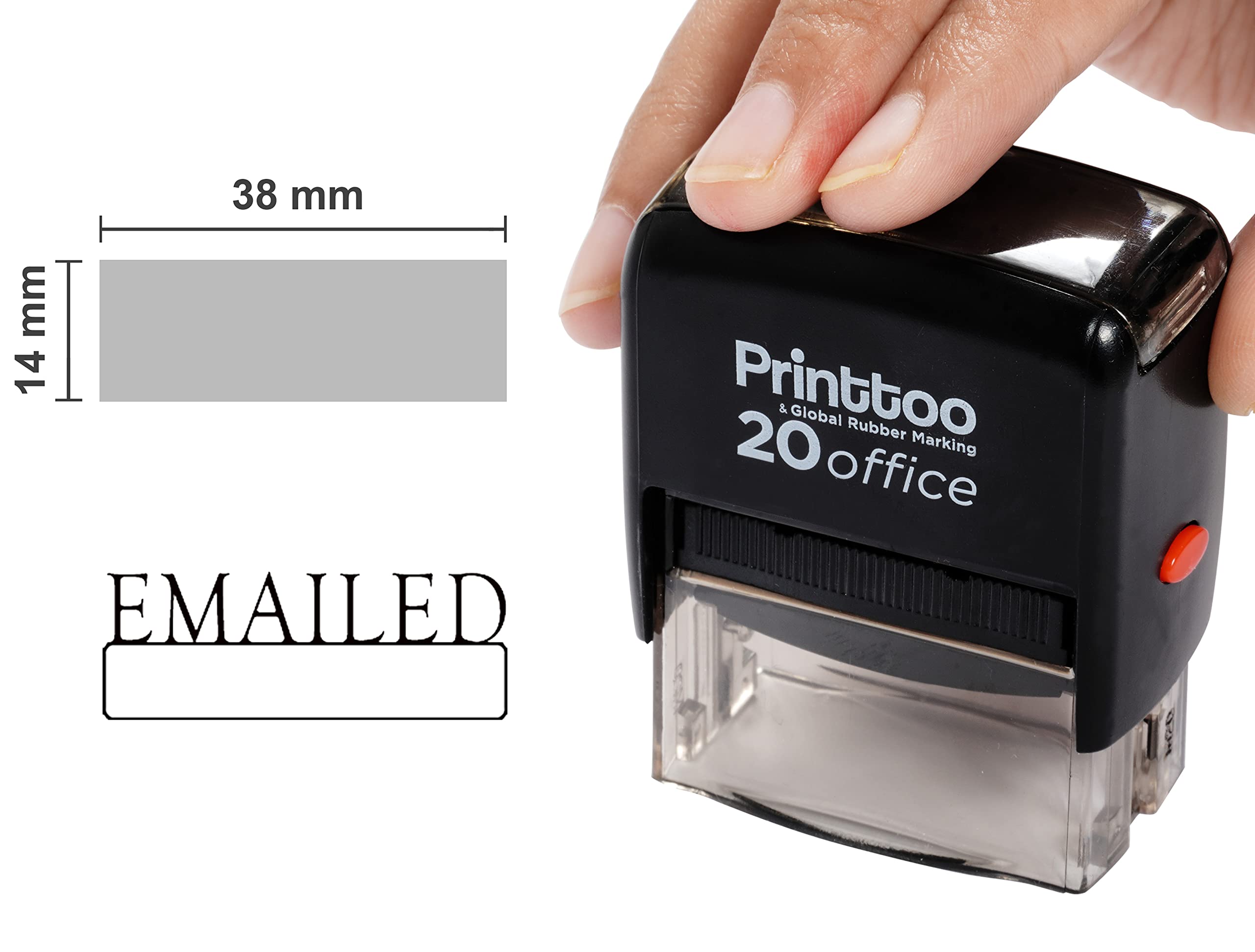 Custom Self-Inking Rubber Stamp for Office & Business - Personalized Email Address Stamp in Black - Perfect for Mail, Documents & Paperwork