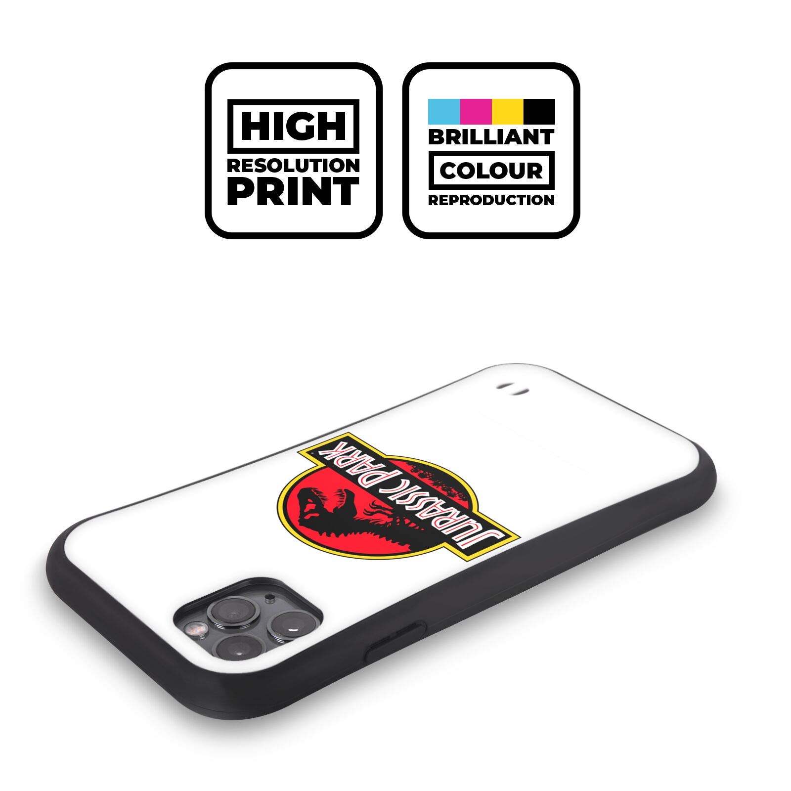 Official Jurassic Park Logo Hybrid Case for iPhone 13 Pro Max - Durable Protective Phone Cover with Licensed Design - Perfect for Movie Fans, Collectors & Everyday Use
