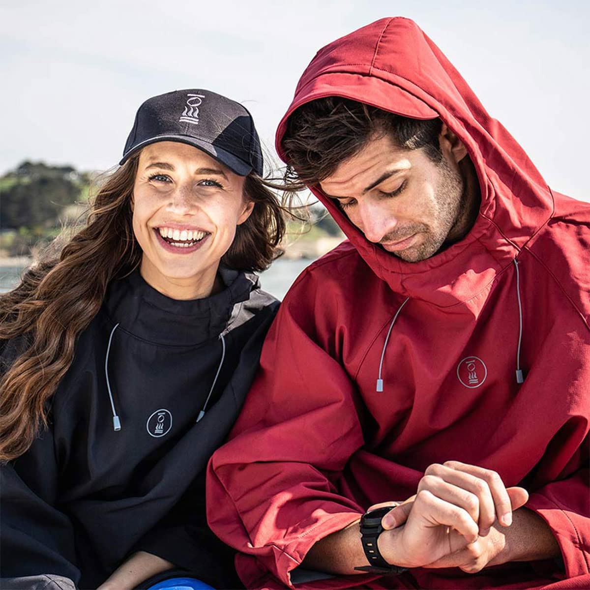 Fourth Element Storm All Weather Poncho - Burgundy, X-Small | Waterproof Rain Poncho for Hiking, Camping & Outdoor Adventures