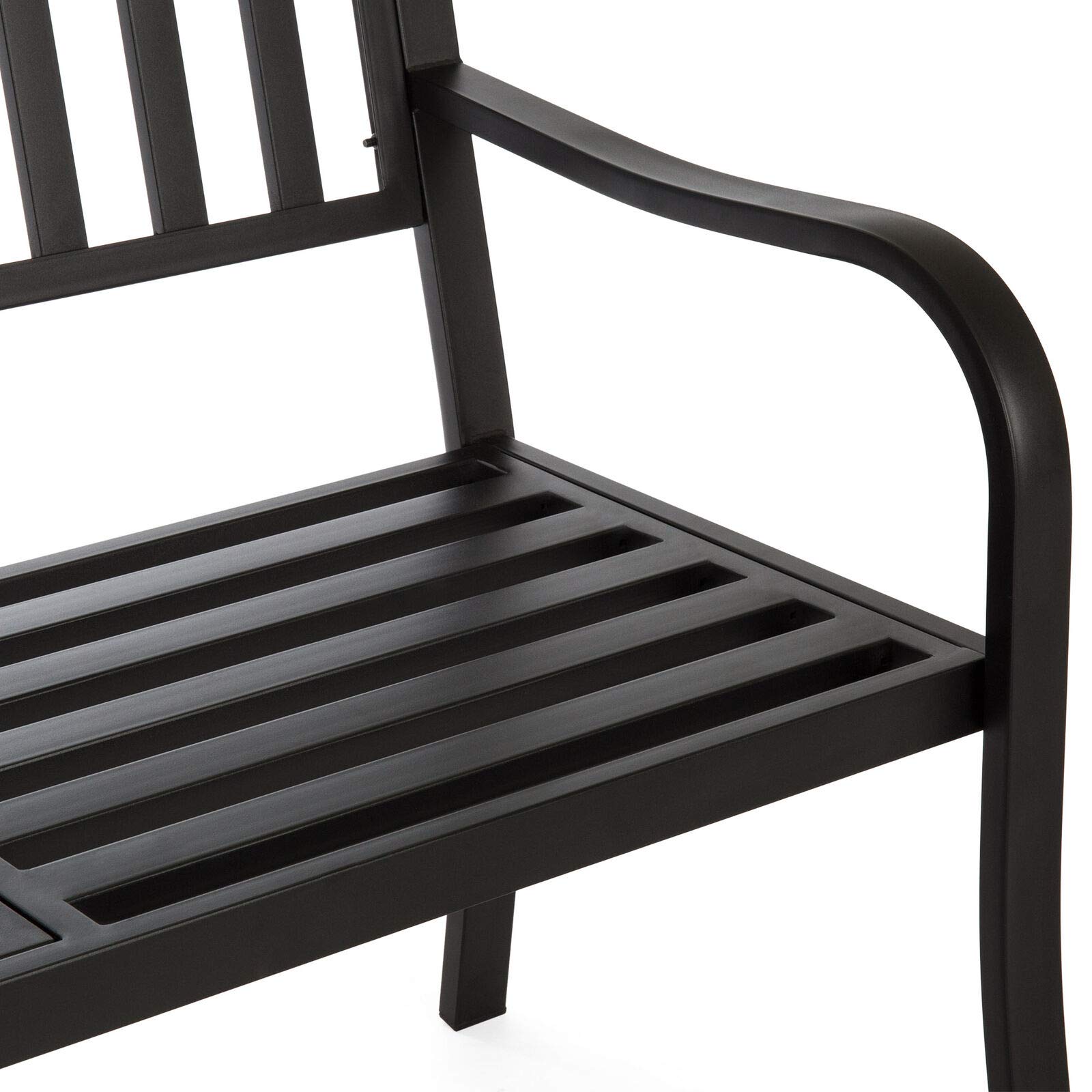 Outdoor Double Bench with Pullout Coffee Table - Adjustable Center Table for Patio, Garden, Deck - Comfortably Seats 2-3 People - Perfect for Backyard, Balcony, Poolside Relaxation & Outdoor Entertaining
