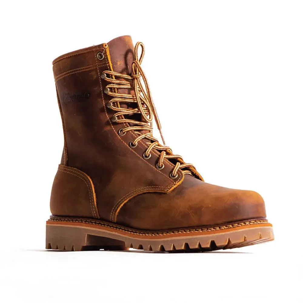 Abilene 8 Lumberjack Steel Toe Work Boots for Men - Vibram Outsole, Durable Cowboy Boots for Construction, Ranch Work & Outdoor Activities