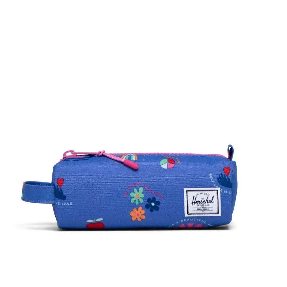 Herschel Self Love Baja Blue Pencil Case - Stylish School & Office Supplies for Students and Professionals
