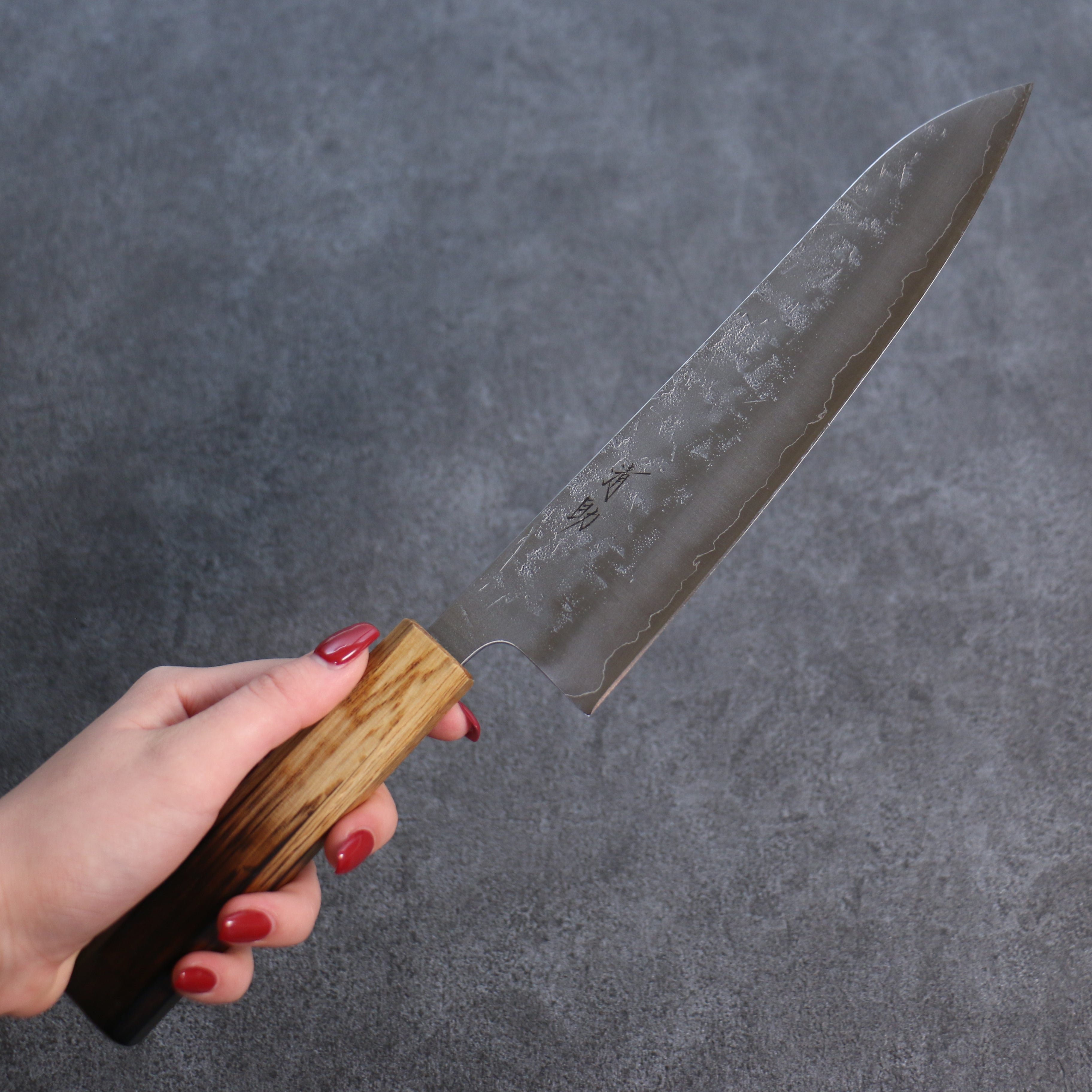 Premium Seisuke SLD Washiji Gyuto 210mm Japanese Chef Knife with Burnt Oak Handle - Perfect for Sushi, Sashimi, and Precision Cutting in Professional Kitchens