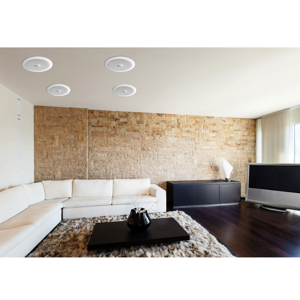 8-Inch In-Wall & In-Ceiling Speakers - High-Quality Home Audio for Living Room, Bedroom, and Home Theater Systems