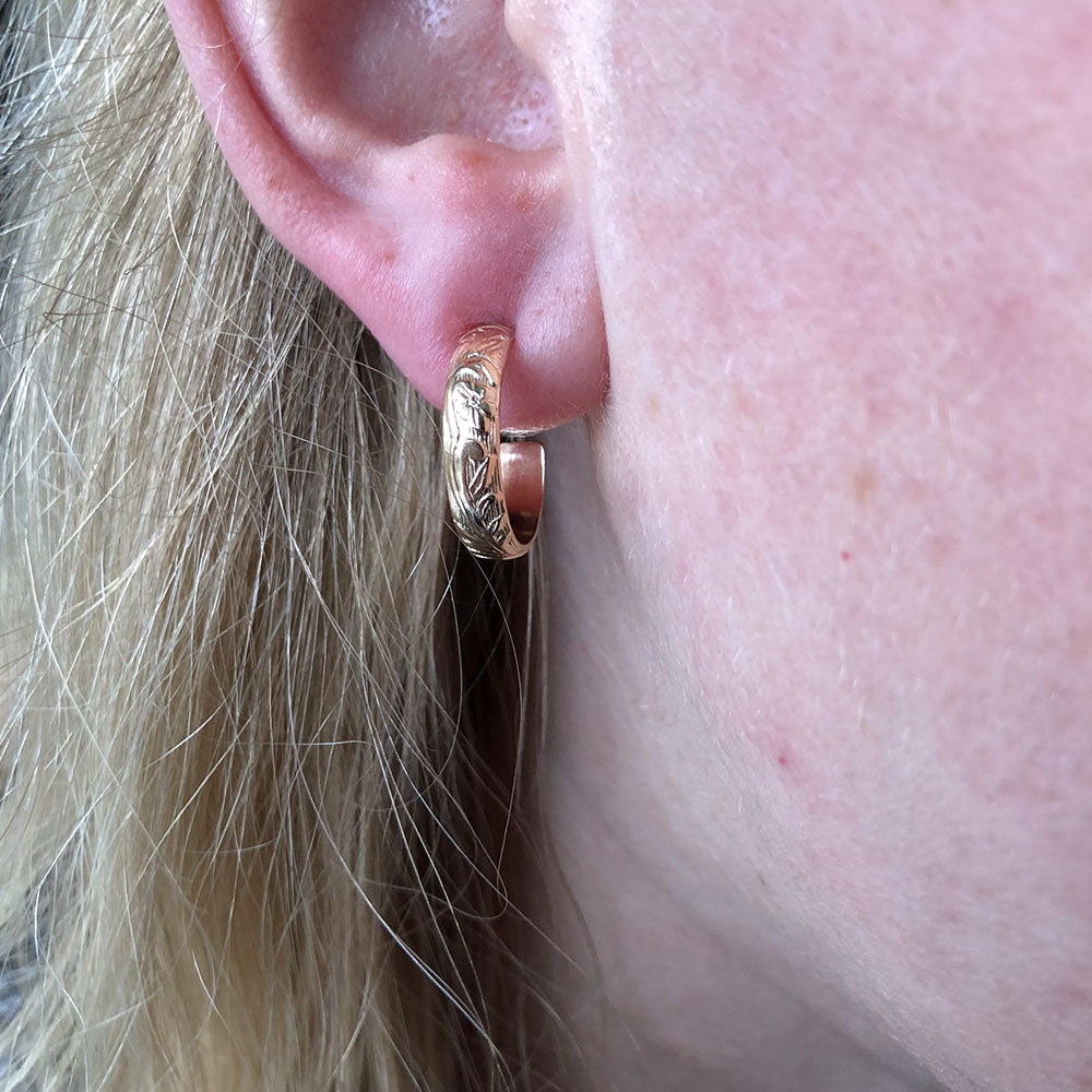 Floral Hoop Earrings for Women - Elegant Gold Plated Flower Design Dangle Earrings - Perfect for Weddings, Parties & Everyday Wear
