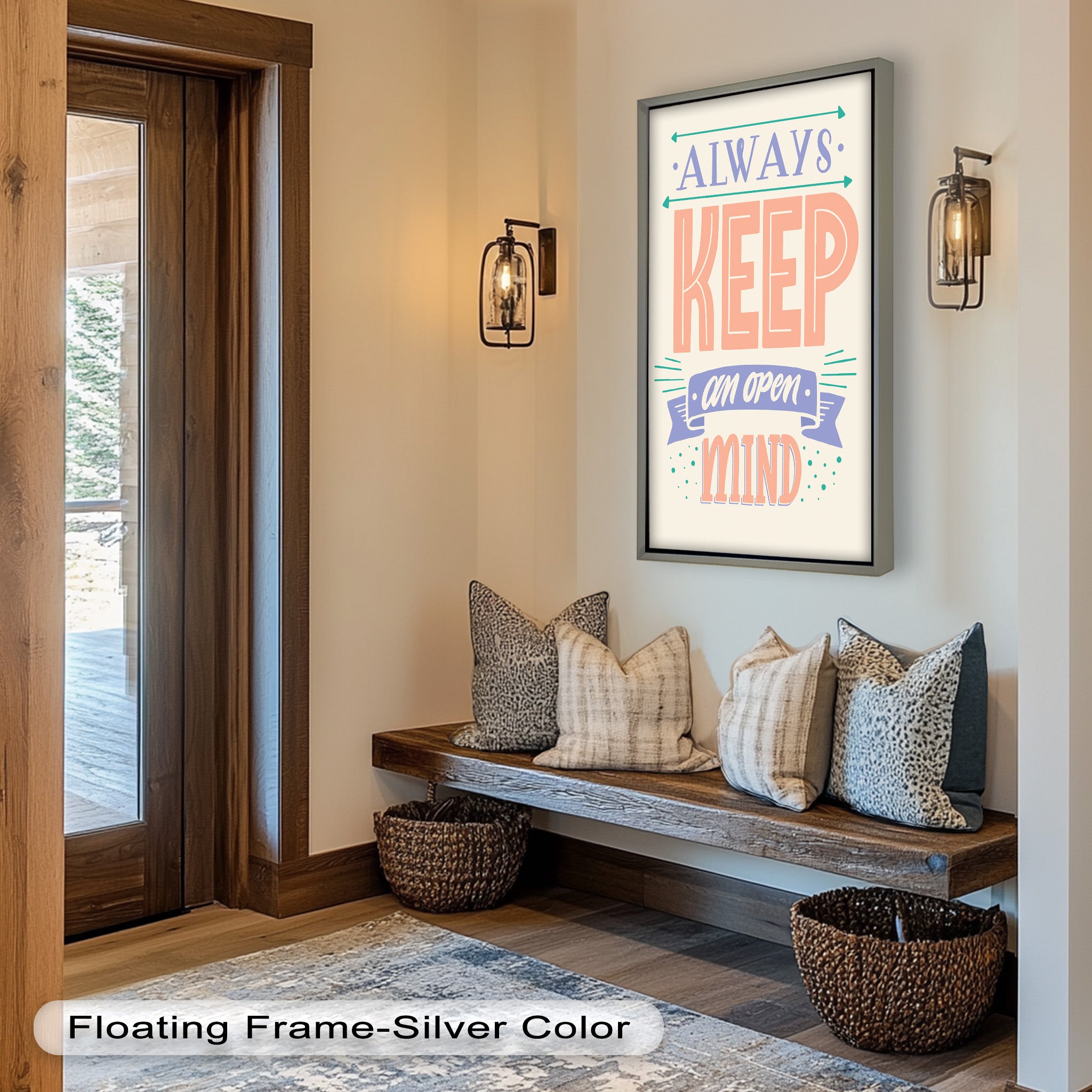 Pastel Typography Oil Painting - Inspirational Wall Art for Home & Office Decor - Perfect for Living Room, Bedroom, or Gift