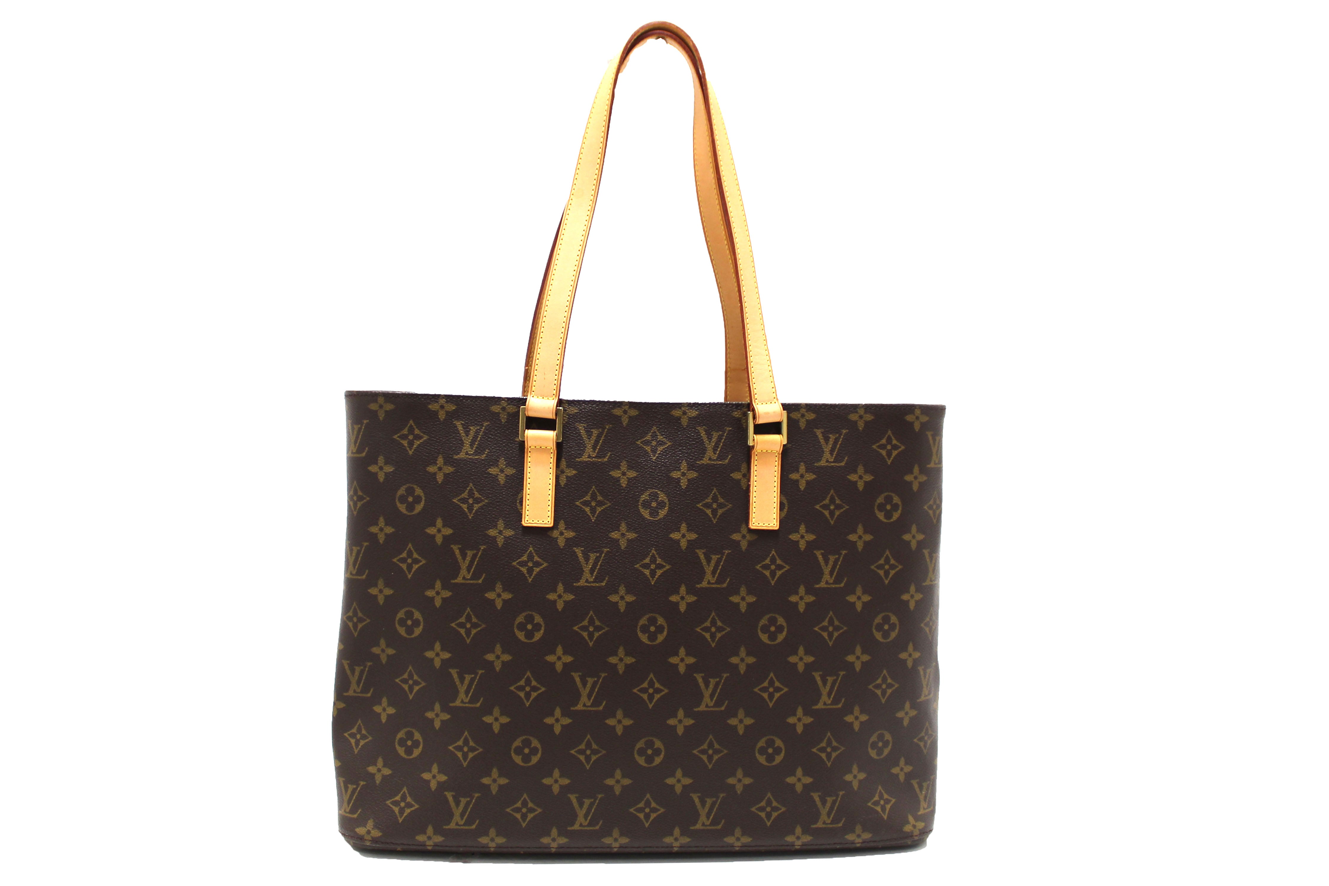 Authentic Louis Vuitton Classic Monogram Luco Tote Bag for Women - Luxury Designer Handbag for Work, Travel & Everyday Use