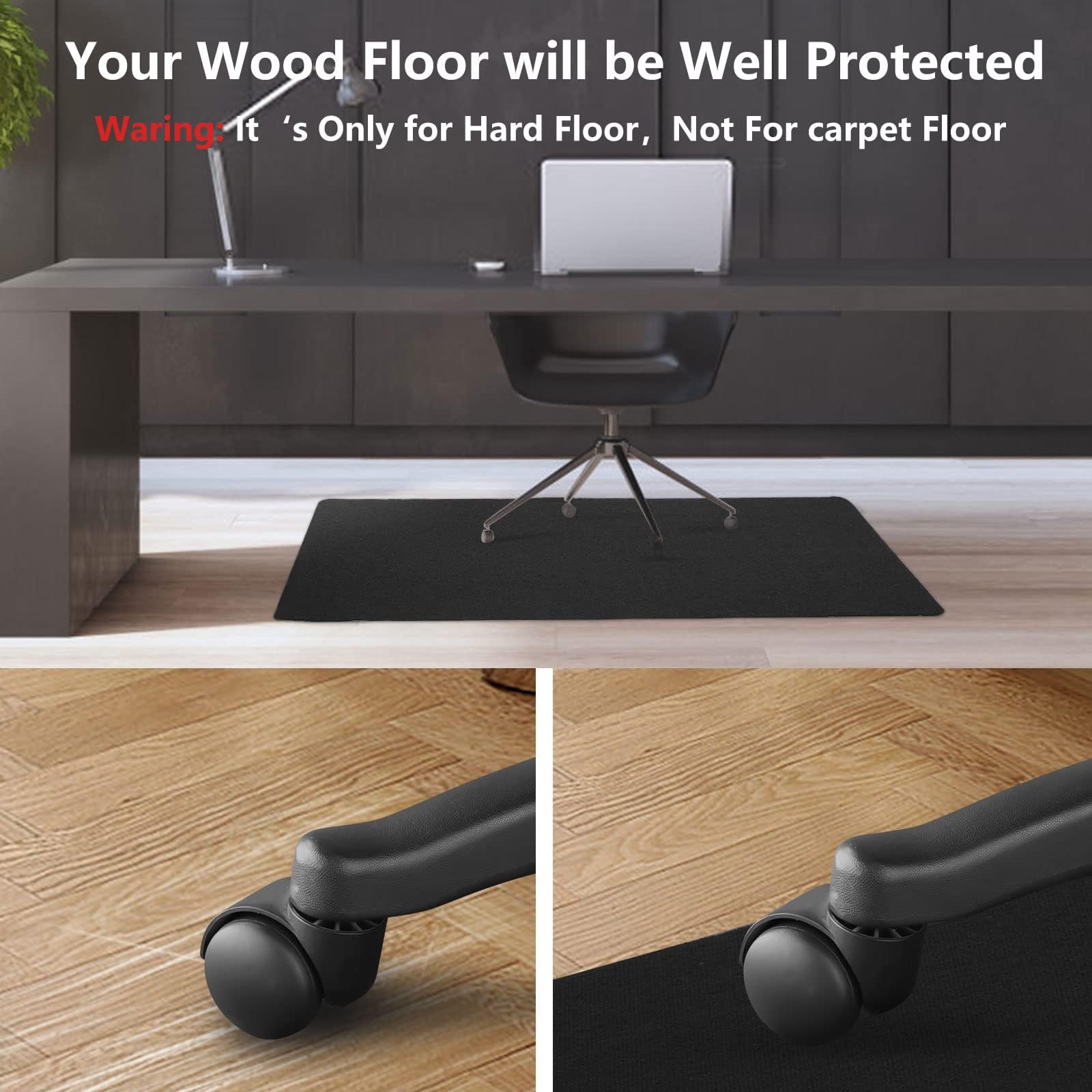 Non-Slip Office Chair Mat for Rolling Chairs - 55
