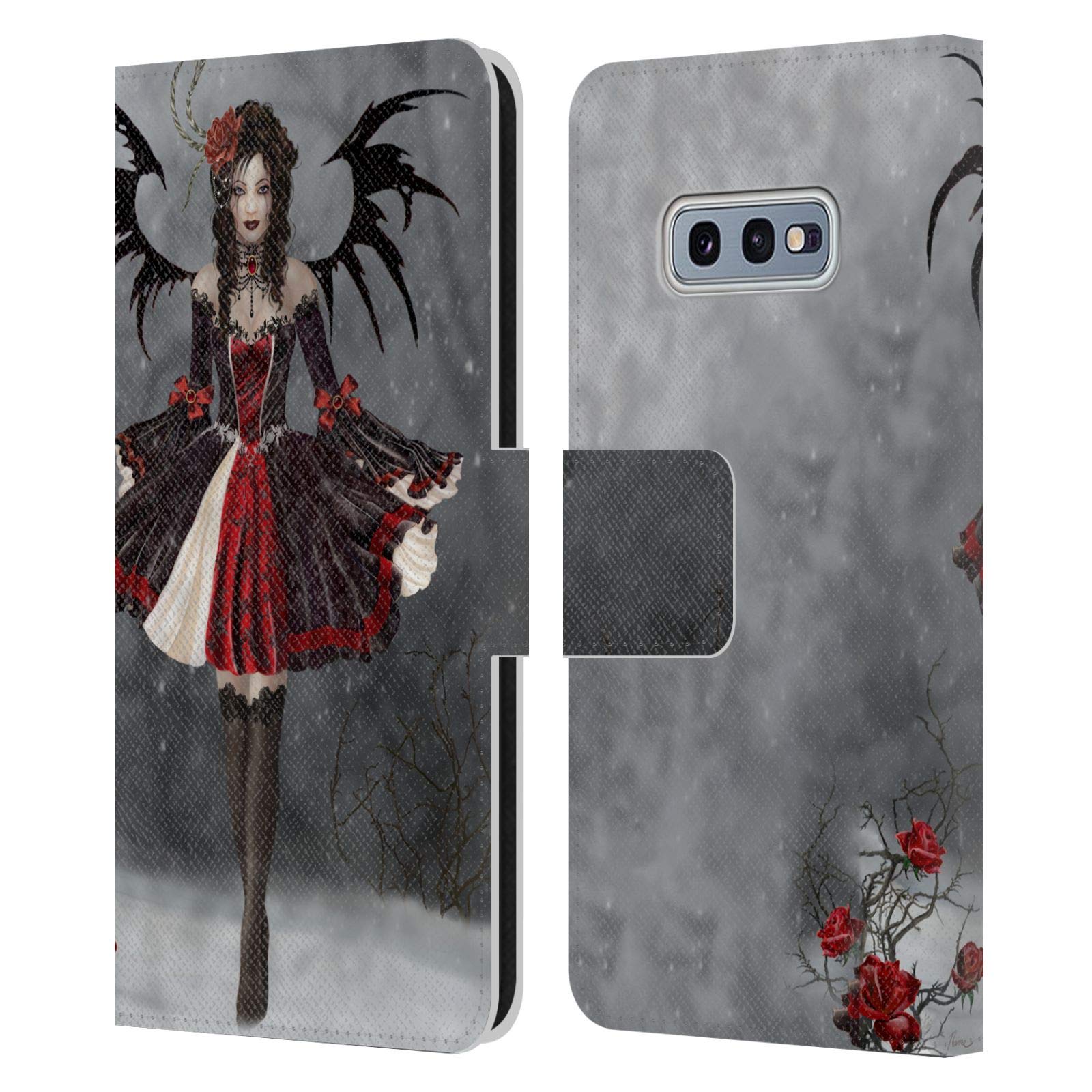 Head Case Designs Officially Licensed Nene Thomas Princess Gothic Leather Book Wallet Case Cover for Samsung Galaxy S10e - Perfect for Daily Use, Travel & Style Protection