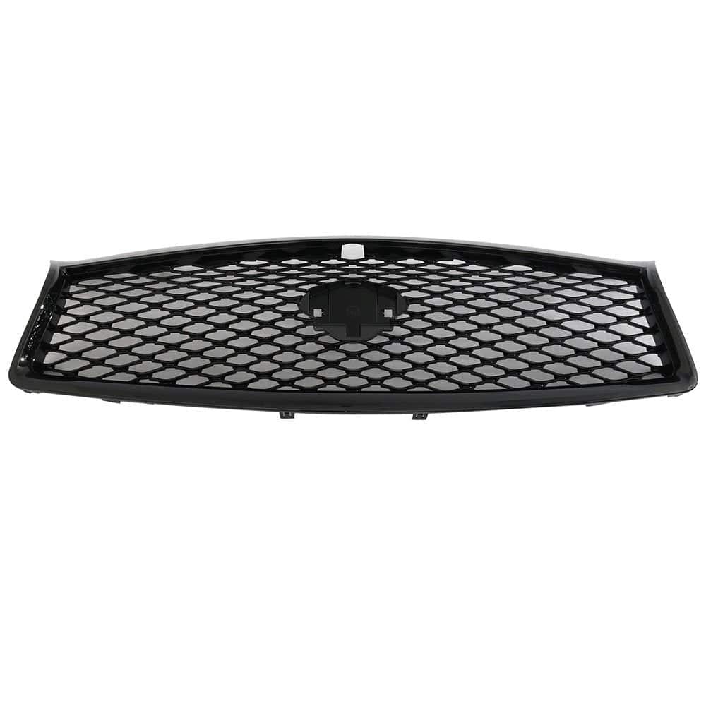 2014-2017 Infiniti Q50 Eau Rouge ER Style ABS Glossy Black Front Bumper Grill Hood Mesh - Pre-Painted Black Grille Replacement for Enhanced Style & Airflow - Perfect for Car Upgrades & Performance Modifications
