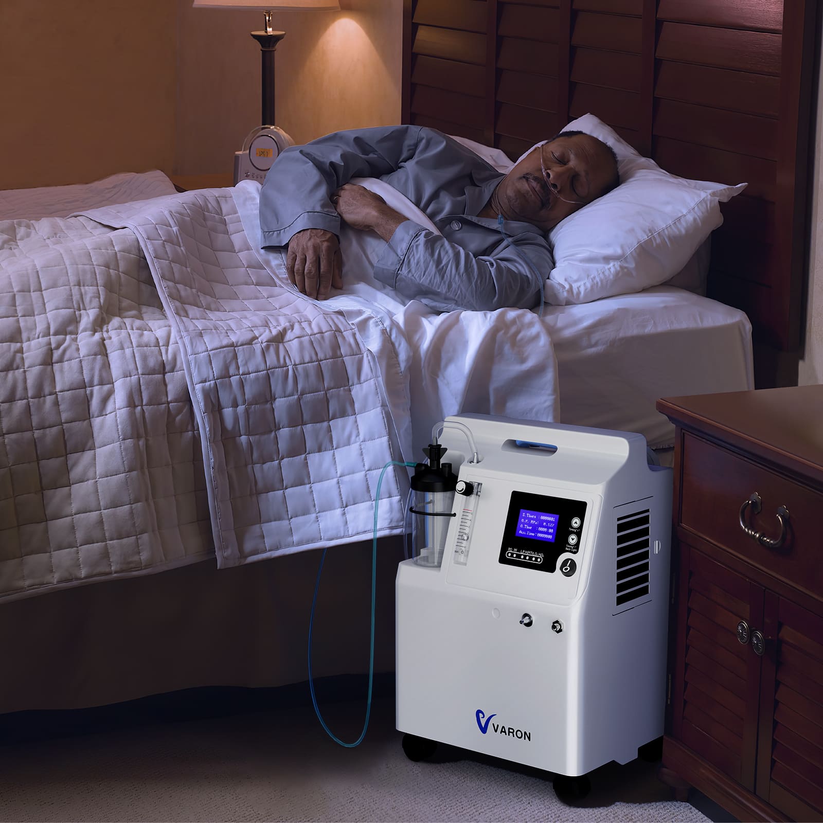 FDA Approved 5L Medical Grade Oxygen Concentrator - 93% O2 Purity, Low Noise & Continuous Flow (0.5-5L/min) - Ideal for Home Use, Travel & COPD Patients
