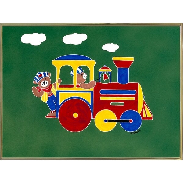 BearRy Happy Conductors SHERAS68808 Print 21x28.25 by Shelly Rasche - Vibrant Wall Art for Kids Room, Nursery Decor & Playroom Aesthetics