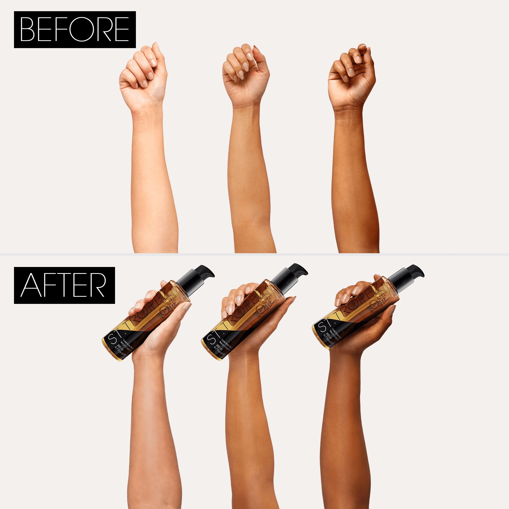 St. Tropez Luxe Body Serum 200ml - Hydrating Self-Tanning Drops for Glowing Skin | Perfect for Pre-Vacation Prep & Special Occasions