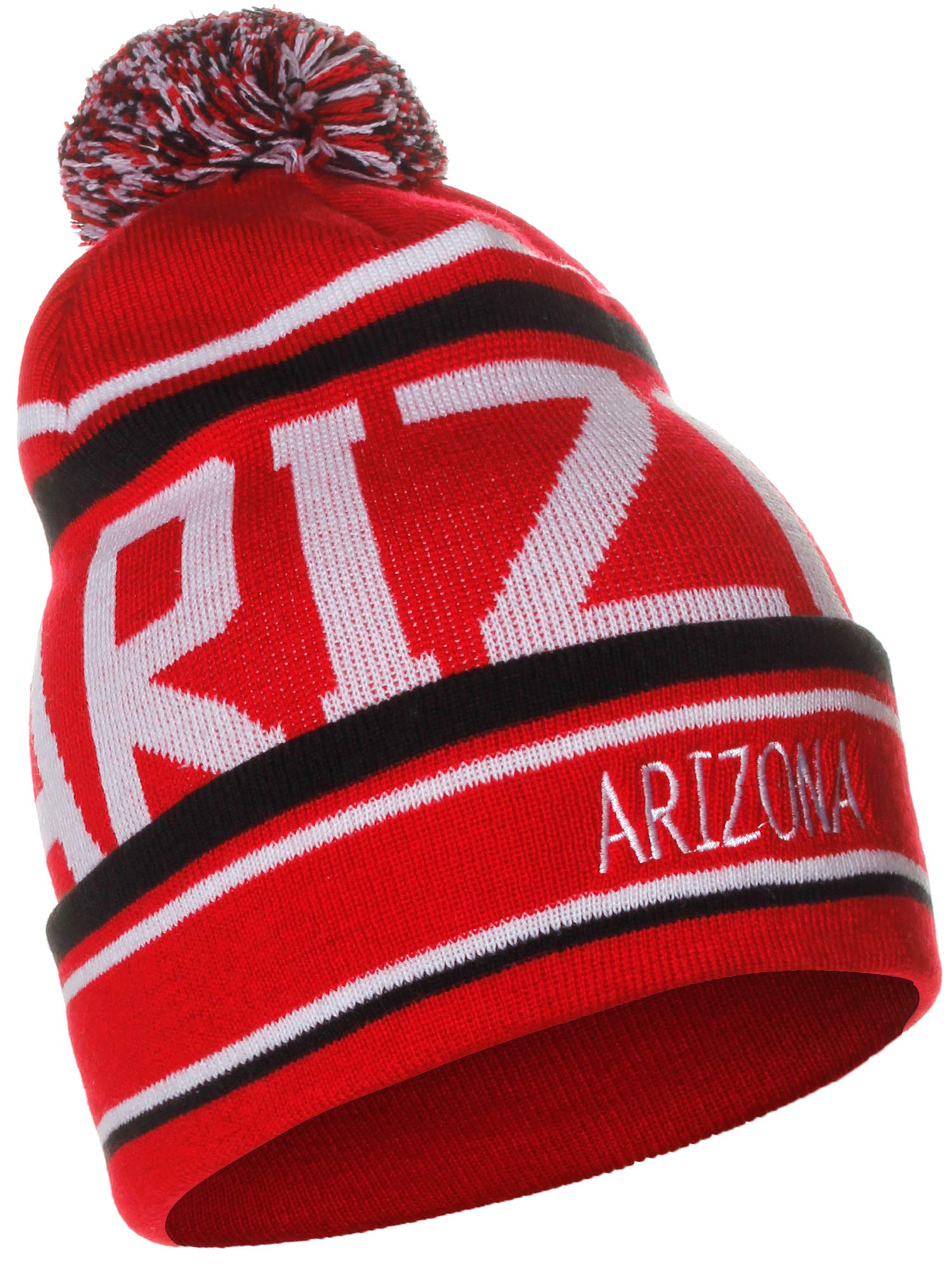 Unisex USA Cities Fashion Large Letters Pom Pom Knit Beanie Hat - Warm Winter Accessory for Men & Women - Perfect for Outdoor Activities, Travel & Street Style