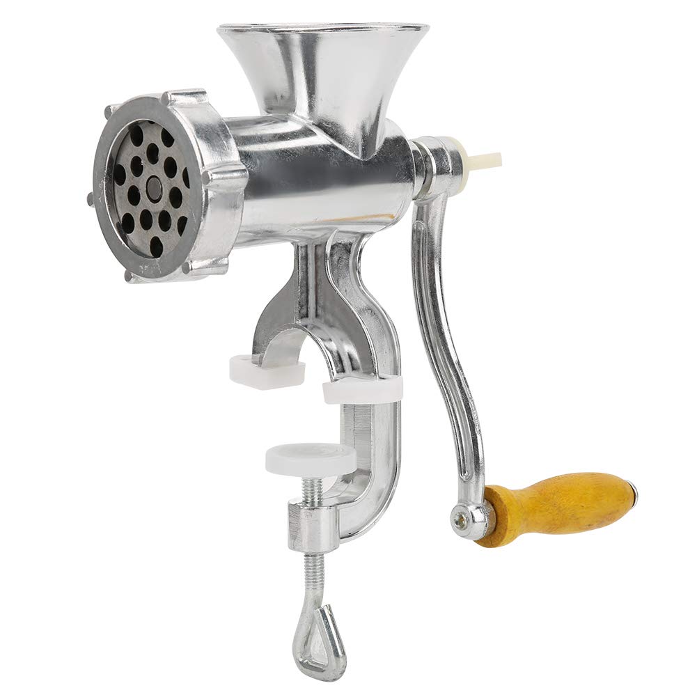 Manual Meat Grinder - Heavy Duty Aluminum Alloy Hand Crank Sausage Stuffer & Filler, Multifunction Meat Mincer for Beef, Spices, Pepper - Perfect for Home Kitchen, Camping & Outdoor Cooking