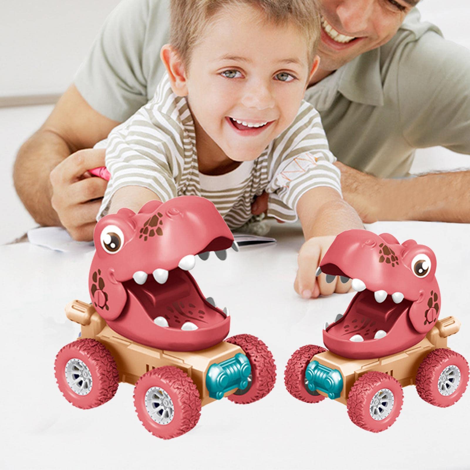 Dinosaur Monster Truck Toy for Kids Ages 3-8 | Press & Play Dino Car with Sound Effects | Fun Educational Toy for Boys & Girls | Perfect for Birthday Gifts & Pretend Play