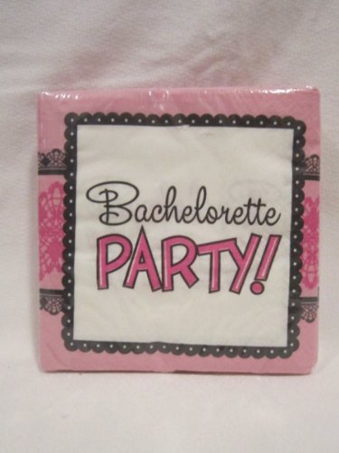 DDI - Elegant Pink & Lace Bachelorette Party Napkins (24 Count) - Perfect for Bridal Showers, Wedding Receptions & Girls Night Decorations