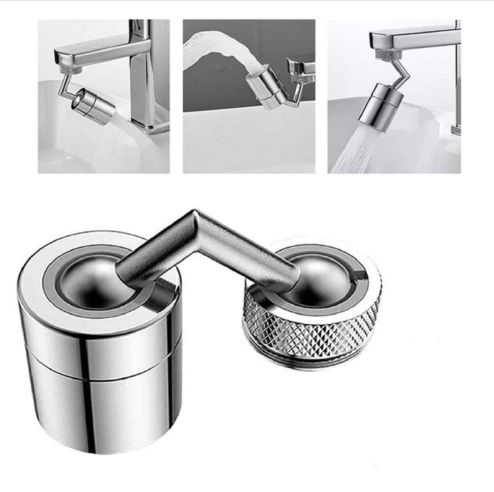 720° Rotatable Water Filter Faucet with 4-Layer Mesh & Leakproof Design - Anti-Splash Tap Booster for Kitchen Sink, Bathroom, RV & Outdoor Use - US Stock