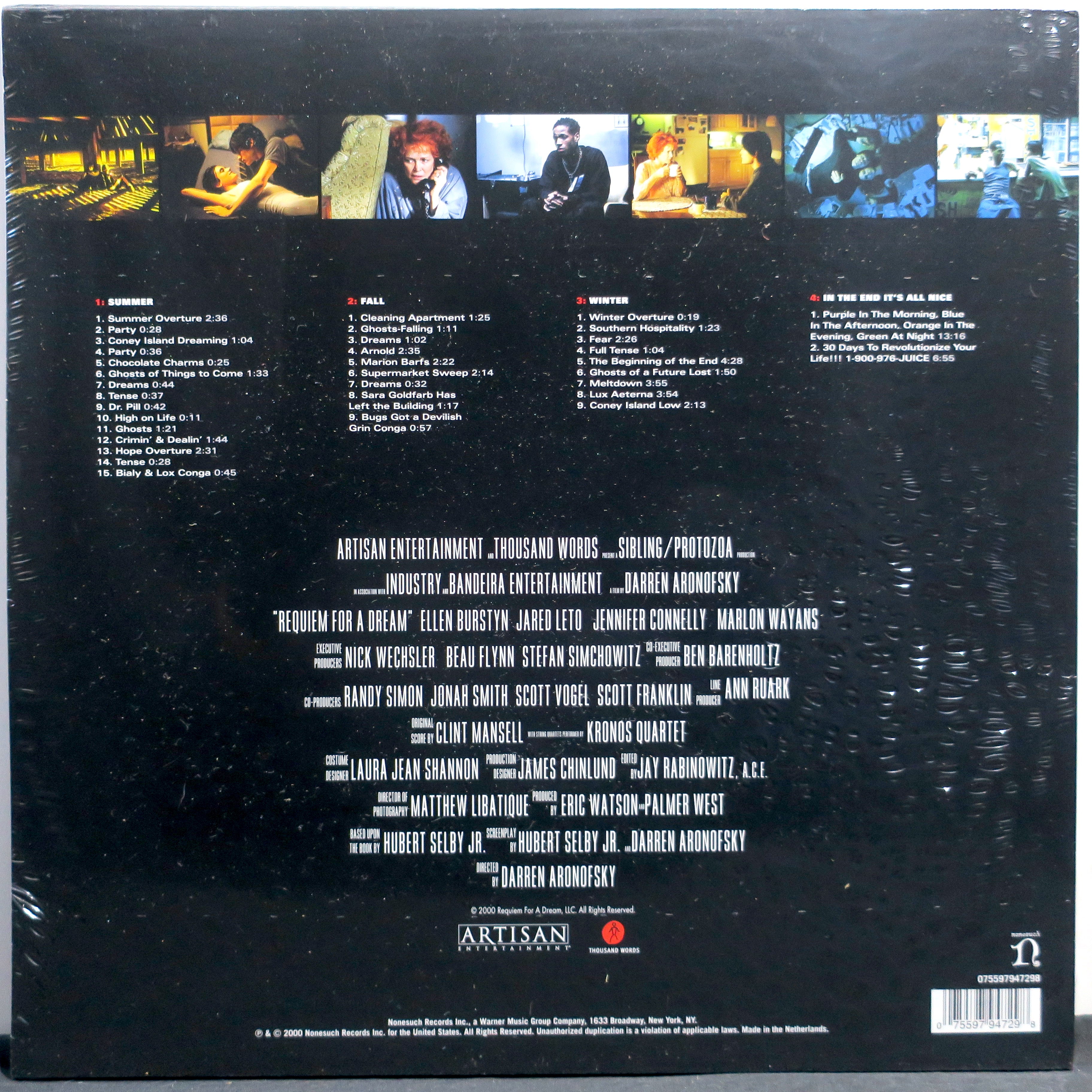 REQUIEM FOR A DREAM Soundtrack by Clint Mansell & Kronos Quartet - Limited Edition 2LP Vinyl Record - Perfect for Movie Soundtrack Collectors & Classical Music Lovers