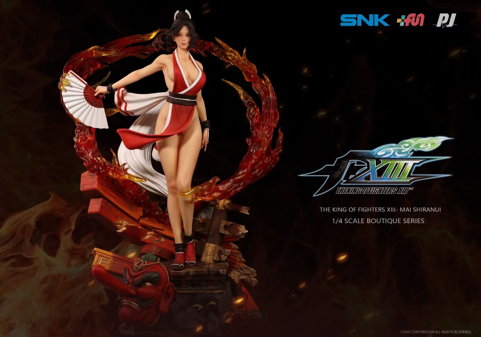 PIJI Studio Licensed KOF Mai Shiranui Action Figure - The King of Fighters Collectible for Anime Fans & Gamers | Perfect for Display, Cosplay Inspiration & Gaming Room Decor
