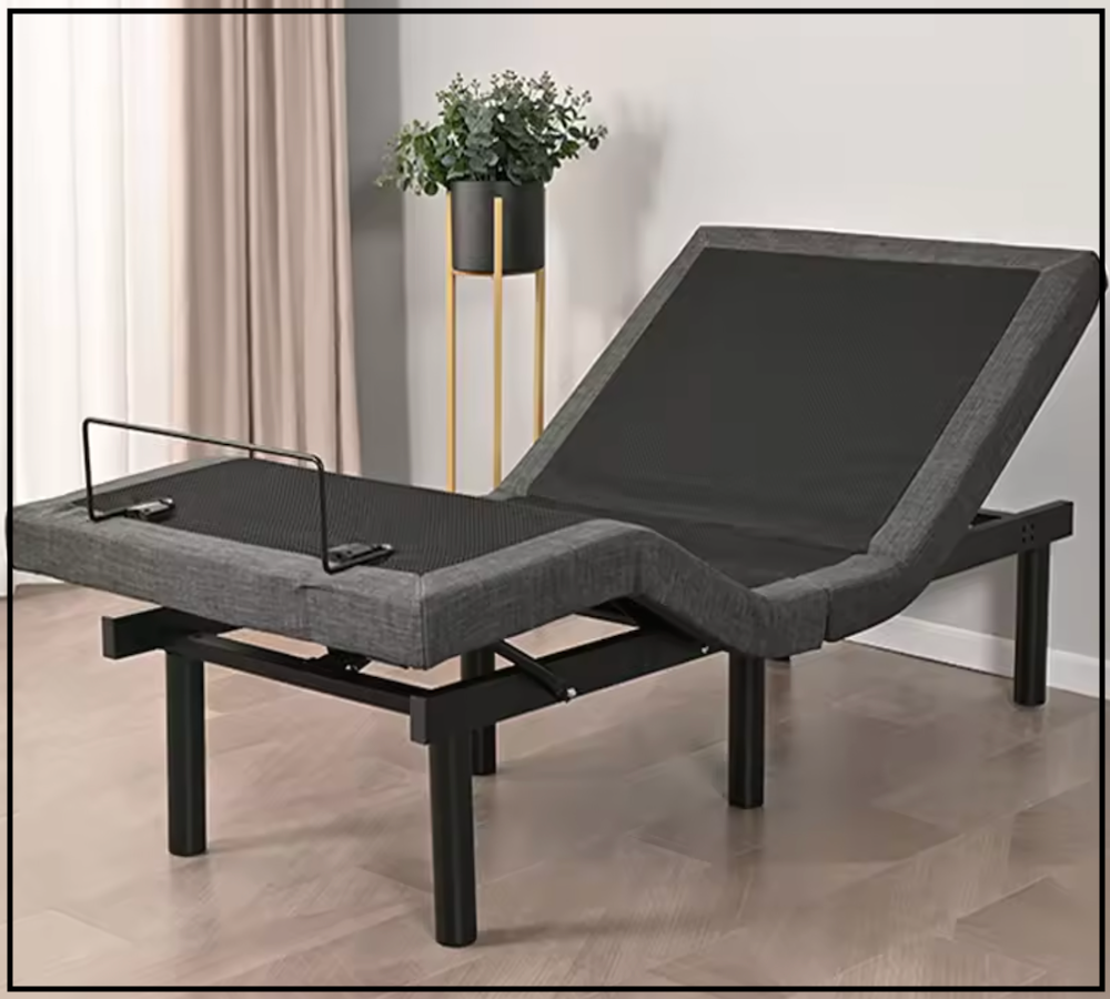 DreamLine Adjustable Bed Base with Remote - Queen Size Adjustable Bed Frame for Back Pain Relief - Perfect for Reading, Watching TV & Zero Gravity Sleeping Position