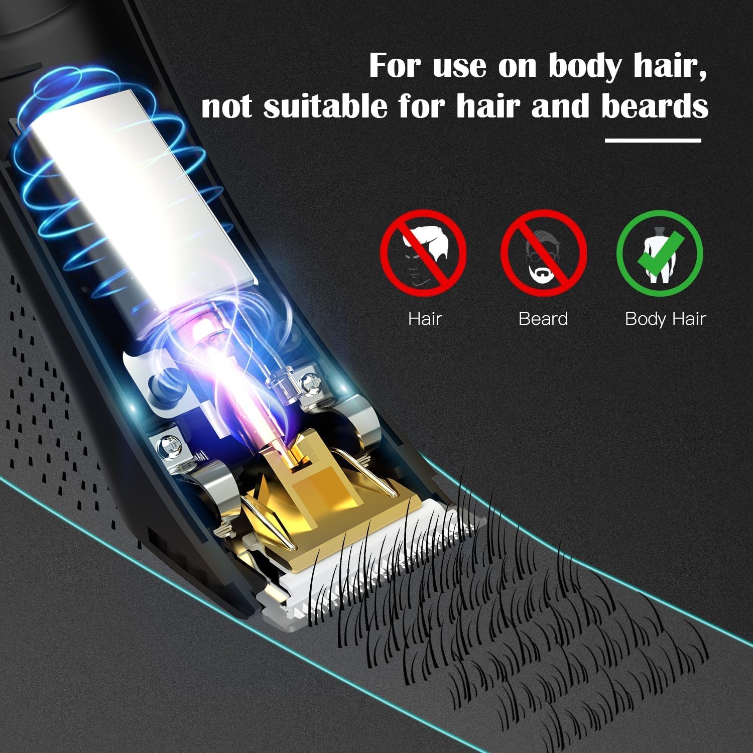 Premium Electric Body Hair Trimmer for Men - Waterproof Wet/Dry Ball Trimmer with Charging Dock - Smooth Grooming for Chest, Back, Underarms & Private Areas - Perfect for Travel, Gym & Home Use