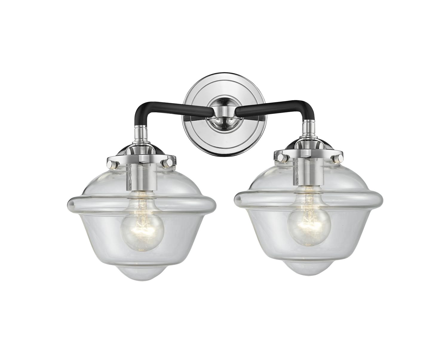 Innovations Lighting 284-2W-BPN-G532-LED Small Oxford 2-Light Bathroom Vanity Light - Nouveau Collection - Perfect for Modern Bathroom & Powder Room Decor