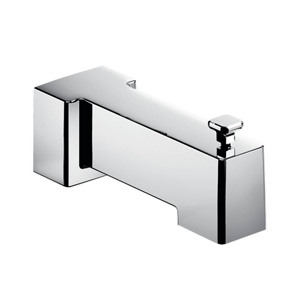90 Degree Tub Spout with Diverter - Chrome Finish S3896 by Moen - Perfect for Bathroom Faucet Replacement and Shower Installations