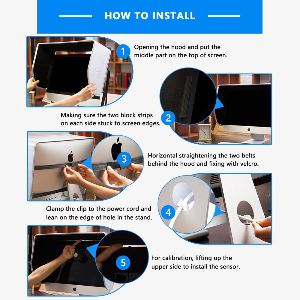 27B 27 Inch iMac Pro Monitor Hood Sunshade - Space Gray Edition for Apple iMac Pro & Apple Monitor - Reduce Glare for Home Office & Studio Use