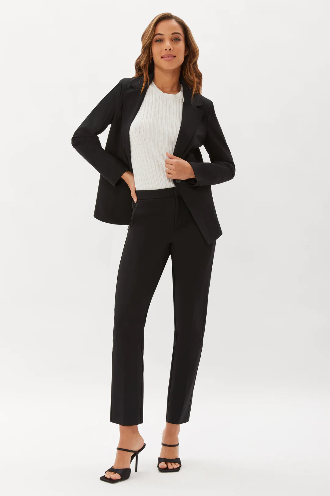 Cupertino Straight Leg Pants for Women - High Waist Office Trousers, Comfortable Work Pants for Business Casual & Professional Wear