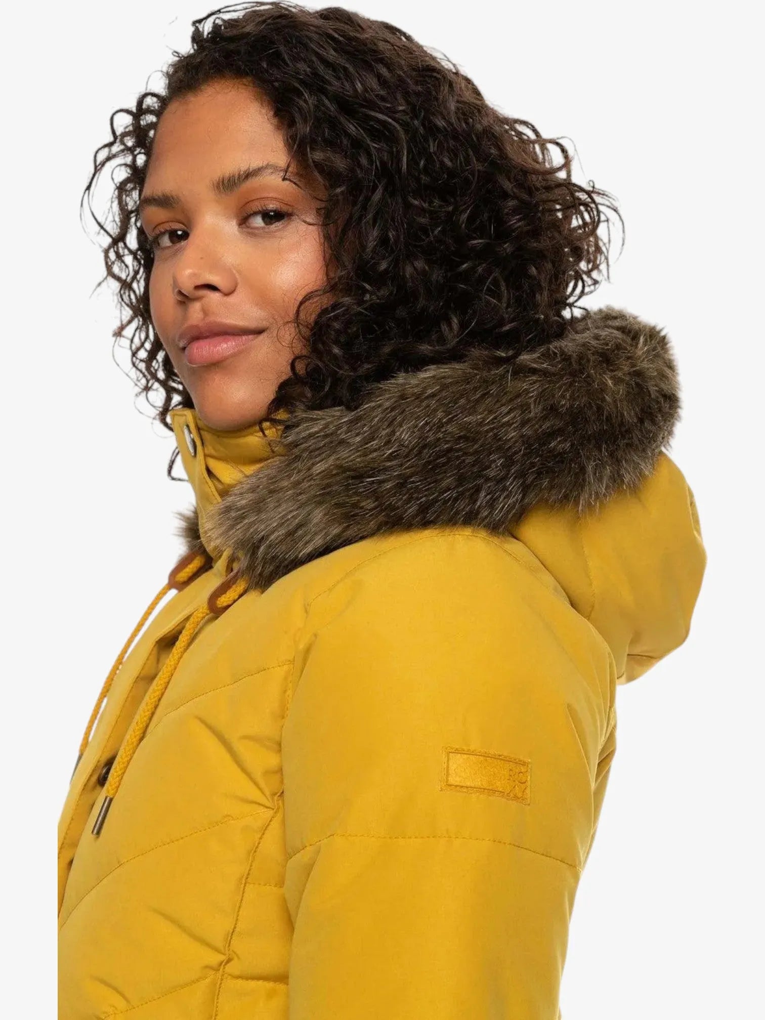 Roxy Ellie Yellow Puffer Jacket - Women's Winter Coat for Outdoor Activities & Casual Wear