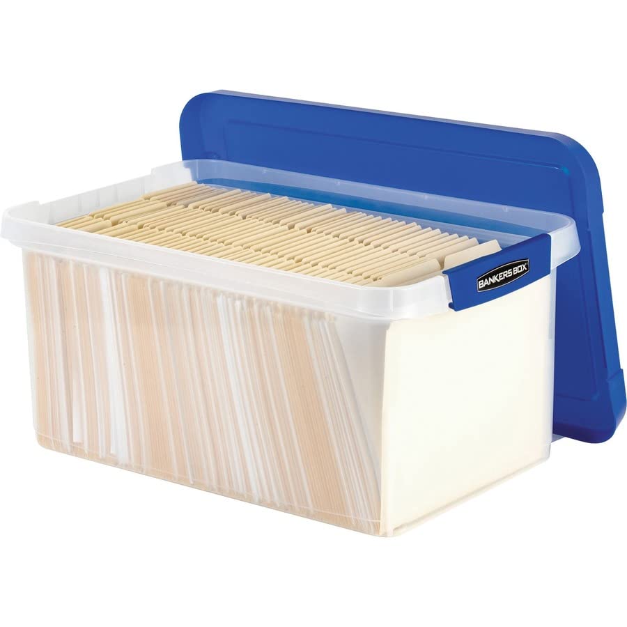 Bankers Box Heavy-Duty File Storage Box - Secure Document Organizer for Office, Home & Business Records | Perfect for Filing, Moving & Long-Term Archiving