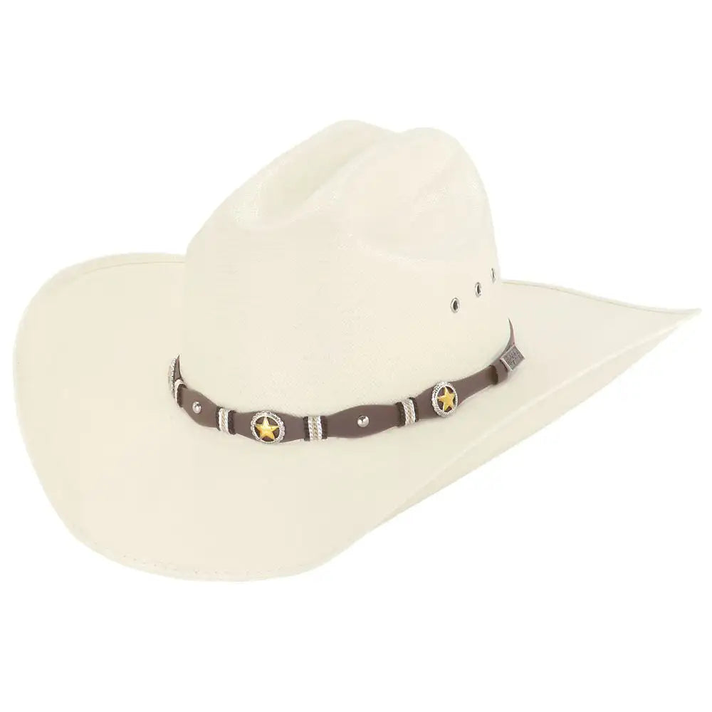 Larry Mahan's Oplin 4X Straw Cowboy Hat for Men - 10X Premium Quality Western Cowboy Hat for Rodeo, Ranch & Outdoor Activities
