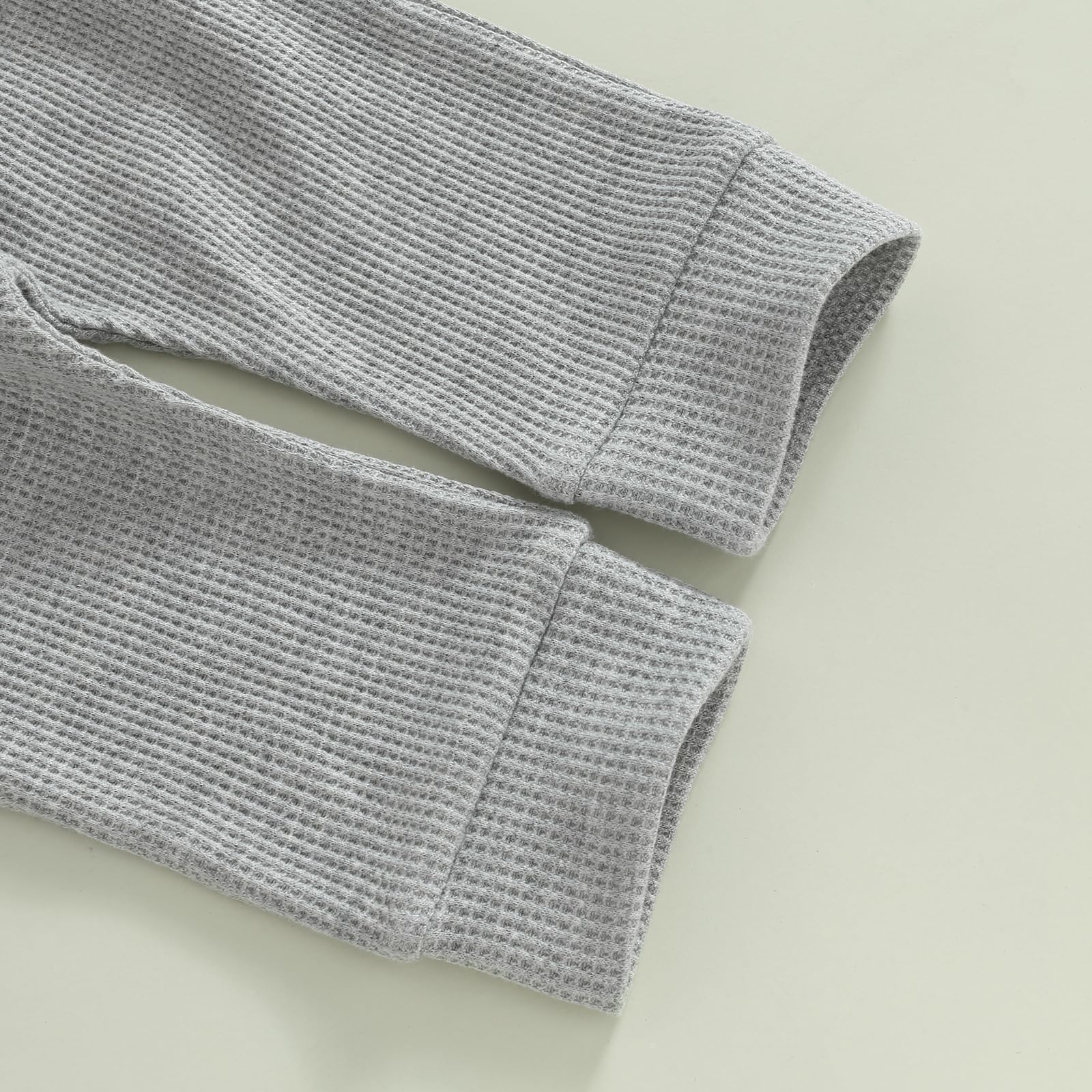 Gender Neutral Baby Clothes Set - Soft Waffle Knit Sweatshirt & Pants for Newborns | Cozy Fall Winter Outfit for Boys & Girls | Perfect for Playdates, Family Photos & Holiday Gifts
