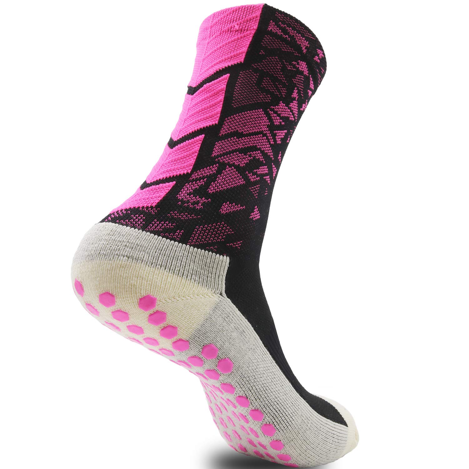 Anti-Slip Ankle Socks for Men & Women - 2/4/8 Pairs Non-Slip Sports Socks with Football Grip - Perfect for Running, Soccer, Yoga & Workout