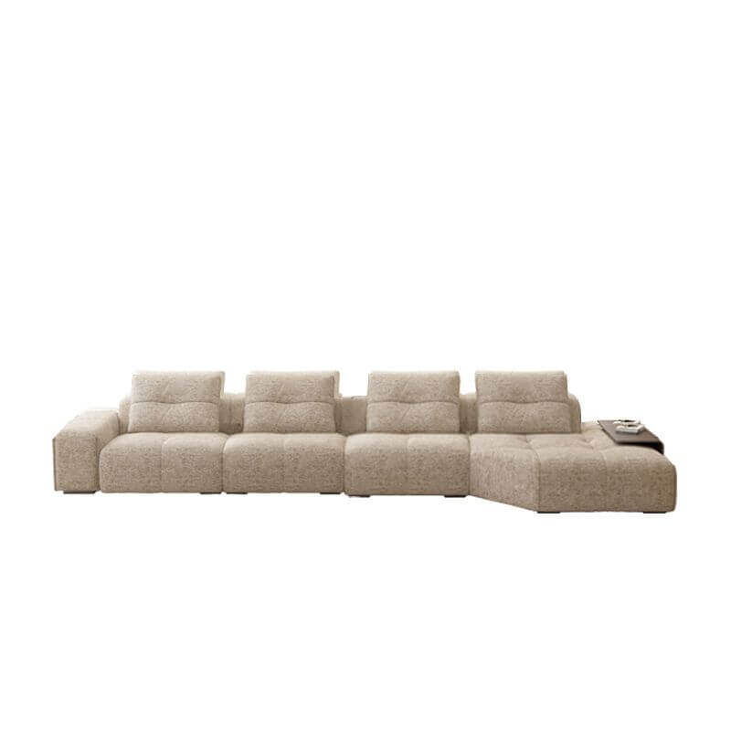 L-Shaped Sectional Sofa with Chaise Lounge for 2 People - Sturdy Hidden Support Frame - Perfect for Small Living Rooms, Apartments & Home Theater Seating