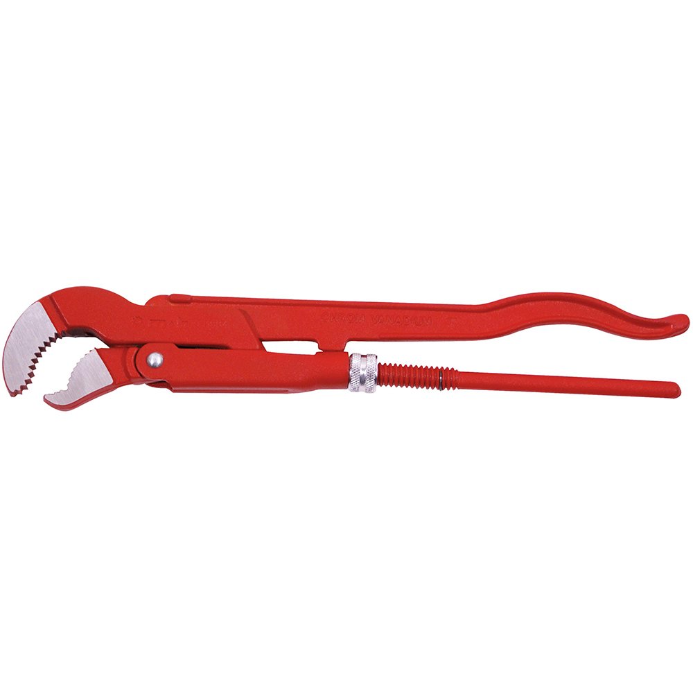 9018080001 S-Type Pipe Wrench - 3-Inch Adjustable Plumbing Tool with Non-Slip Grip (Red) - Perfect for DIY Home Repairs, Plumbing Projects & Professional Use
