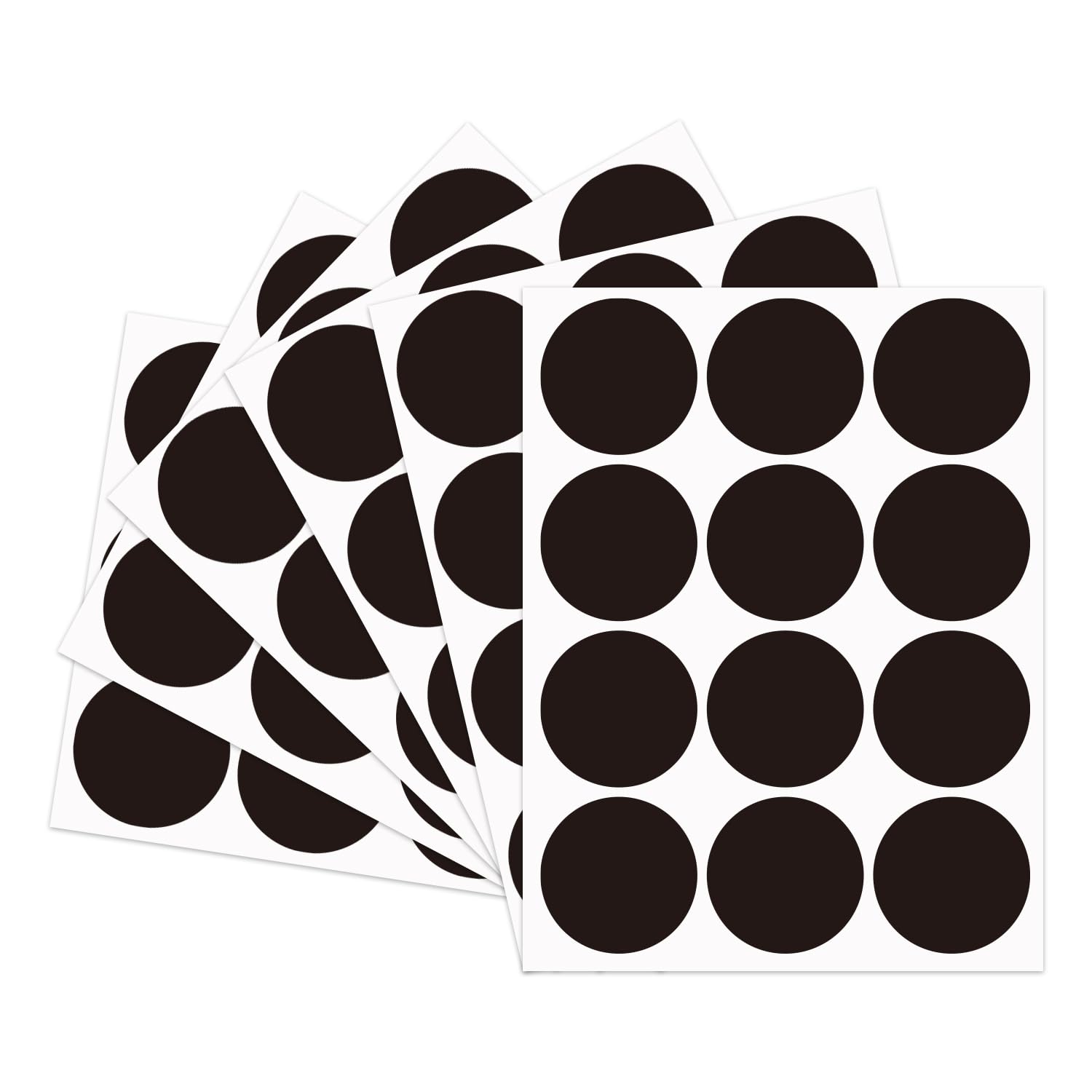 STARLIBOO 2 Inch Black Dot Stickers - 540 Removable Circle Labels for Pricing, Organizing & Garage Sales - Writable Round Stickers for Office, Retail & Home Use