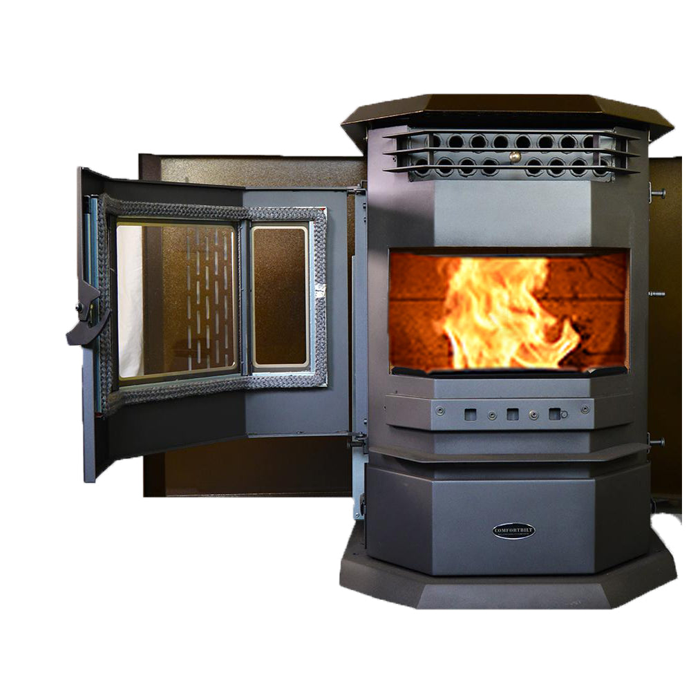 ComfortBilt HP22 Pellet Stove in Golden Brown - Energy Efficient Heating for Home & Cabin | Winter Warmth Solution