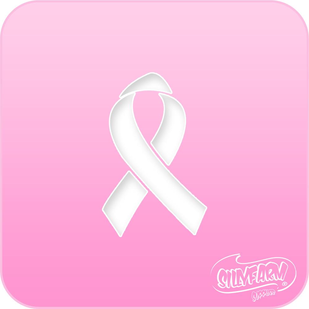 Pink Awareness Ribbon Stencil for Breast Cancer Support - DIY Craft, Wall Art & Fundraising Events