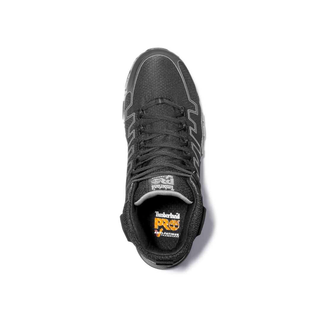 Powertrain Sport Alloy Toe Work Boots for Men - Black Safety Shoes for Construction, Warehouse & Industrial Work | Durable & Comfortable Work Boots