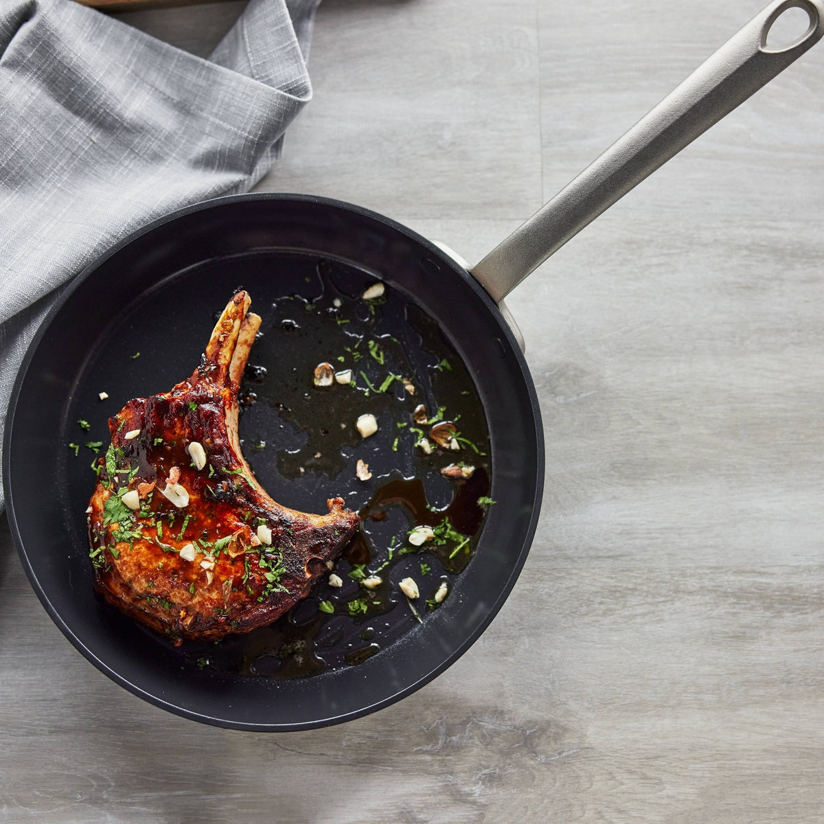 Premium Craft Noire Ceramic Nonstick 10 & 12 Inch Frying Pan Set - Healthy Cooking, Easy Clean, Oven Safe - Perfect for Sautéing, Frying & Baking at Home