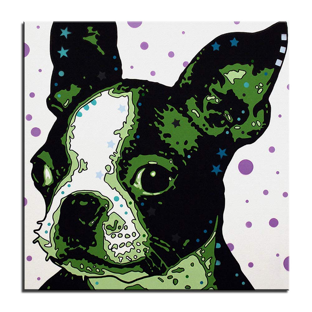 ZENDA Large Dog Oil Painting Canvas Print - Chihuahua Wall Art for Living Room or Bedroom (Framed Ready to Hang) - Perfect for Pet Lovers & Home Decor