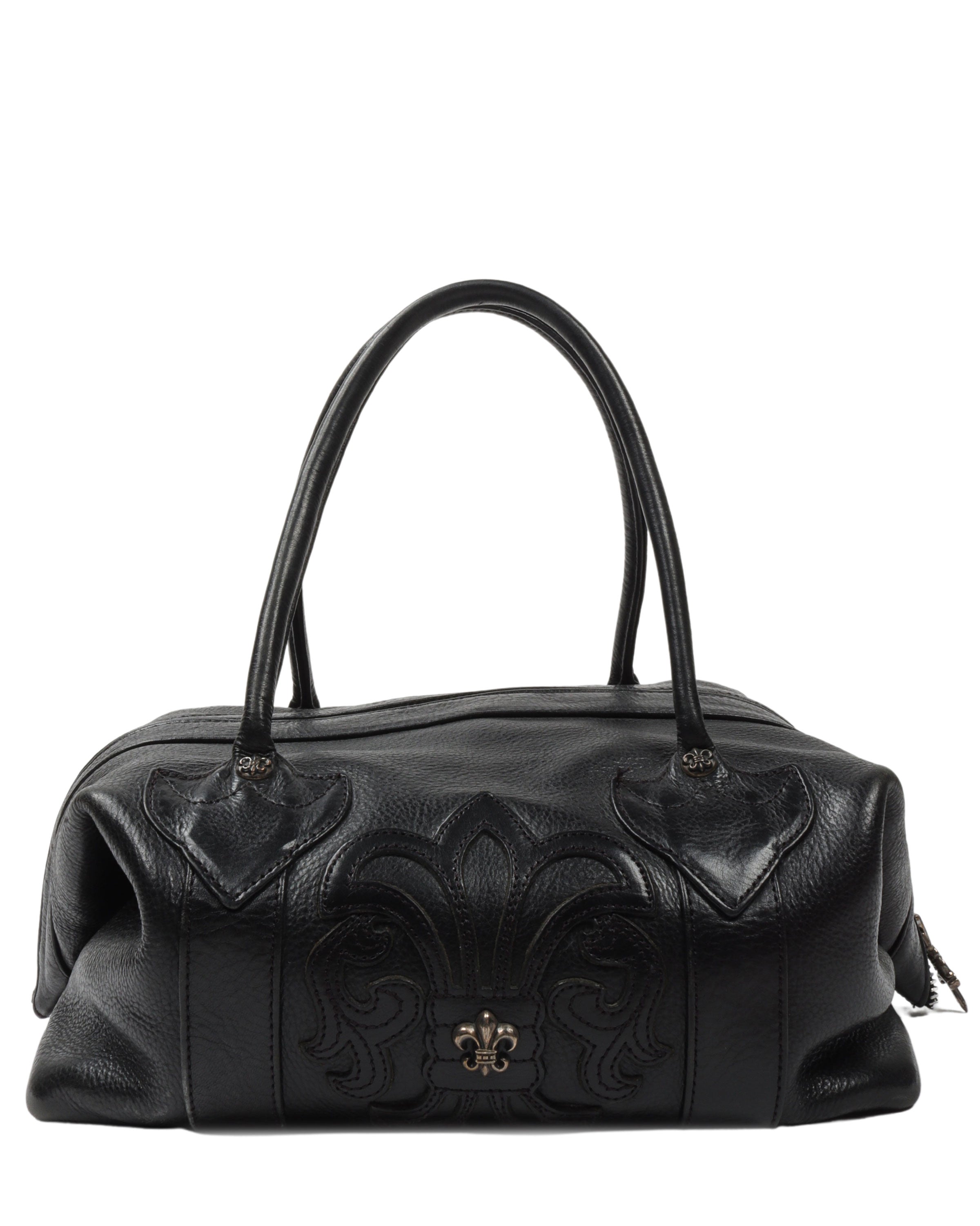 Fleur De Lis Leather Medicine Pouch - Handmade Genuine Leather Amulet Bag for Men & Women - Perfect for Spiritual Protection, Travel, and Everyday Carry