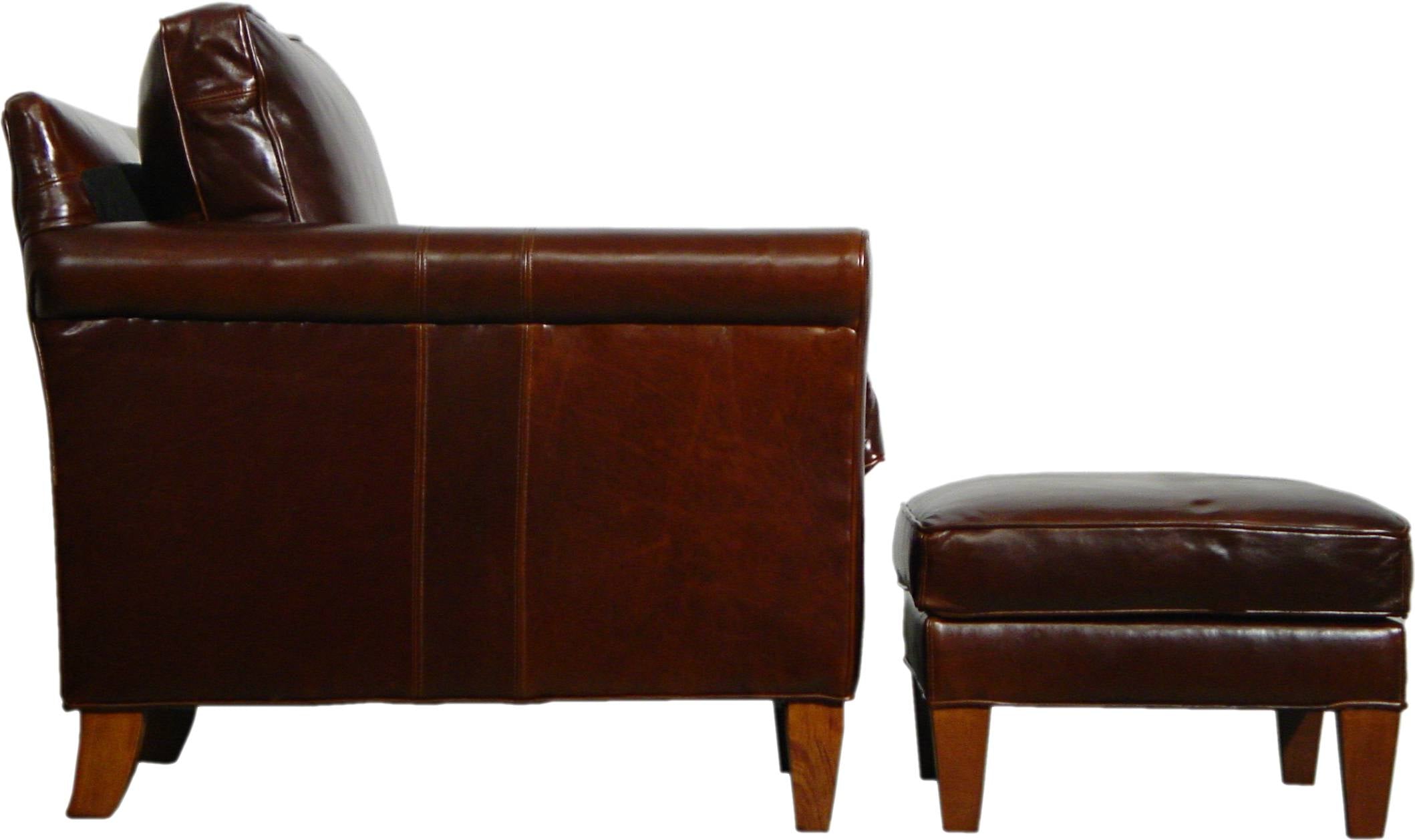 Premium Oscar Leather Club Chair - Genuine Leather, Mid-Century Modern Style, Comfortable Lounge Chair for Living Room, Office, or Study - Perfect for Relaxing & Entertaining Guests