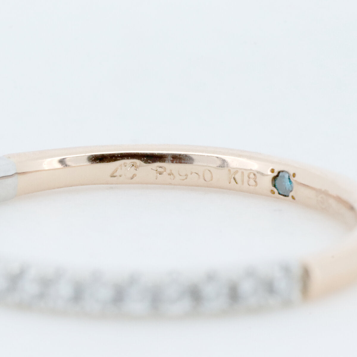 4℃ Half Eternity 18K White Gold (Au750) and Platinum (Pt950) Diamond Ring for Women - Perfect for Engagement, Wedding, Anniversary and Special Occasions